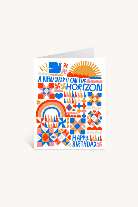 A New Year is on the Horizon V2 Greeting Card