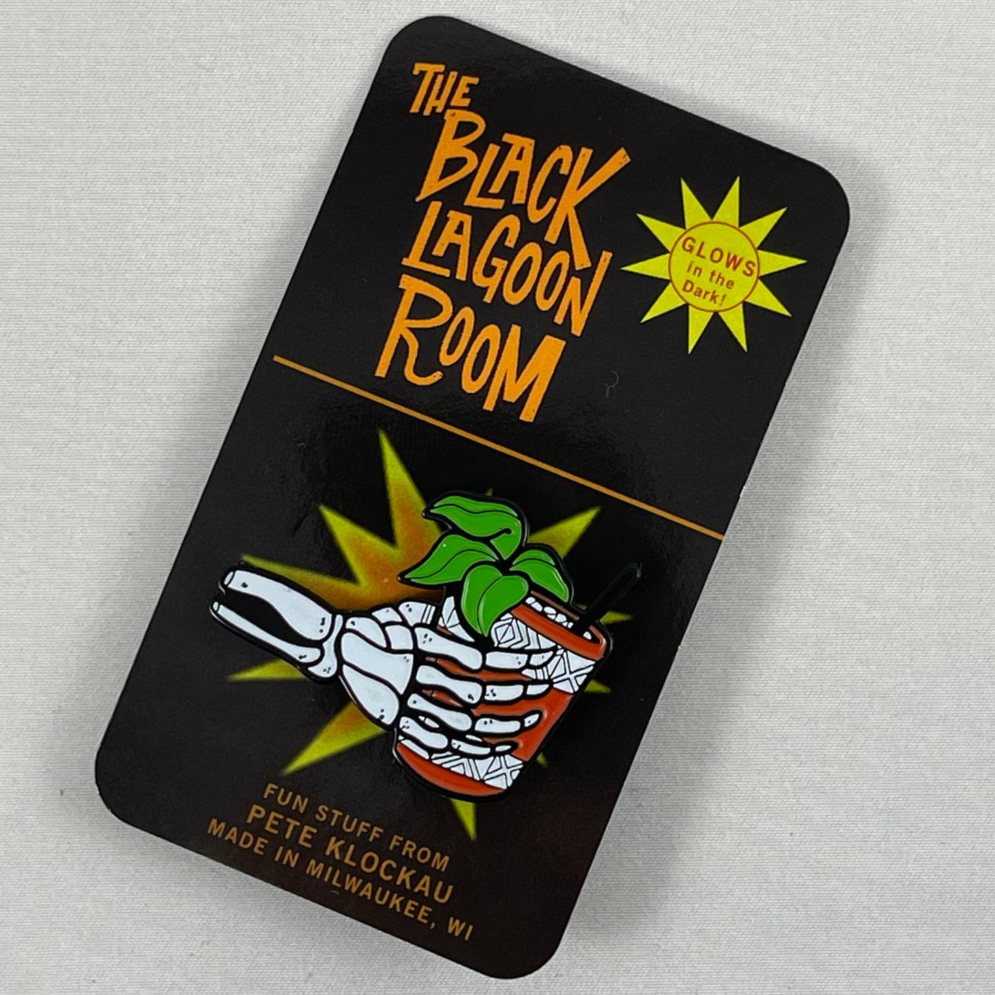 MAI TAI’D TIL HE DIED Skeleton Glow in the Dark Soft Enamel Pin