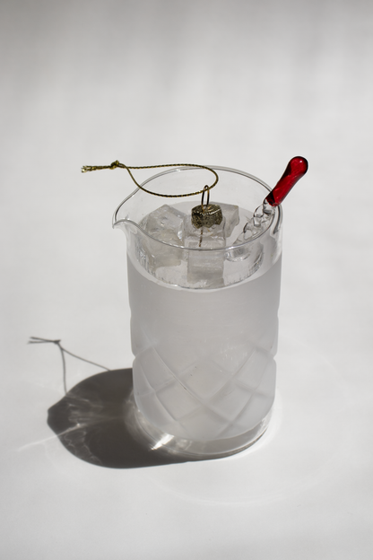 Bar Mixing Glass Holiday Ornament Christmas Decor - Presale