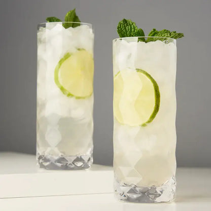 Gem Crystal Highball Tumblers: Set of 2