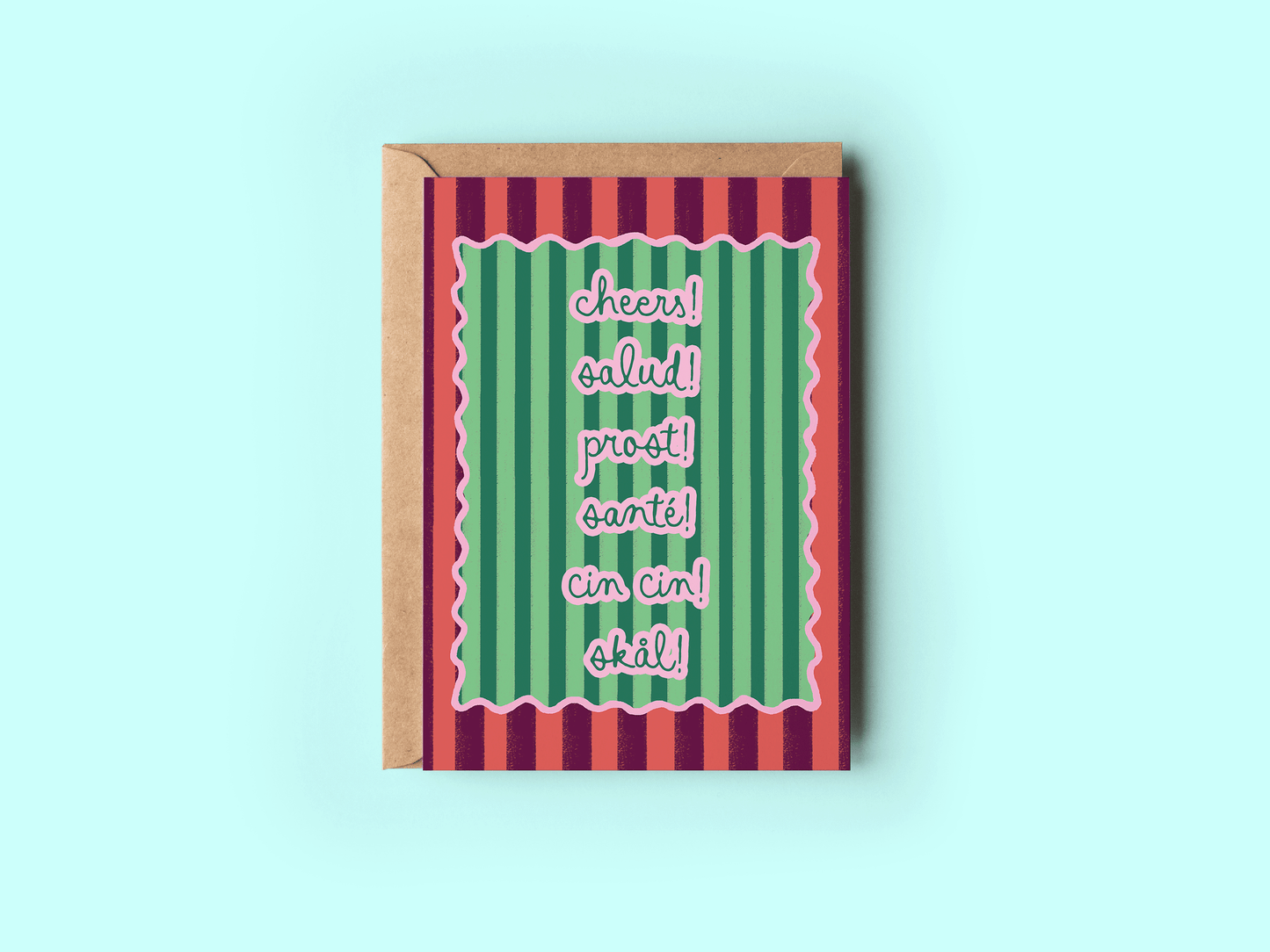 A Very Many Cheers Greeting Card