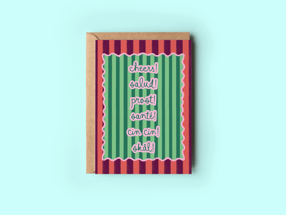 A Very Many Cheers Greeting Card