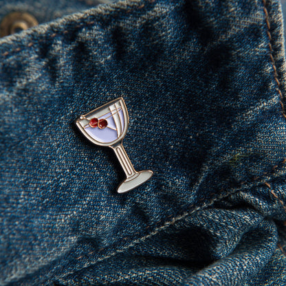 Tiny Enamel Aviation Cocktail Lapel Pin