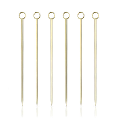 Belmont™ Reusable Gold-Plated Cocktail Picks: Set of 6
