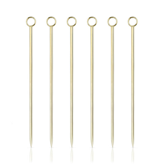 Belmont™ Reusable Gold-Plated Cocktail Picks: Set of 6
