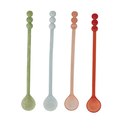 Resin Cocktail Barspoon: Set of 4