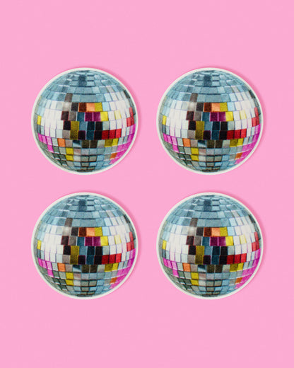 Disco Ball Bar Coasters: Set of 4