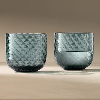 Dapple Water Blue Lowball Tumblers: Set of 2