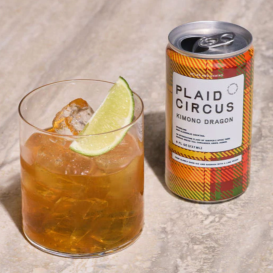 Plaid Circus Kimono Dragon Sparkling Non-Alcoholic Cocktail: 4 Pack