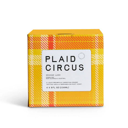 Plaid Circus Orange Lush Sparkling Non-Alcoholic Cocktail: 4 Pack