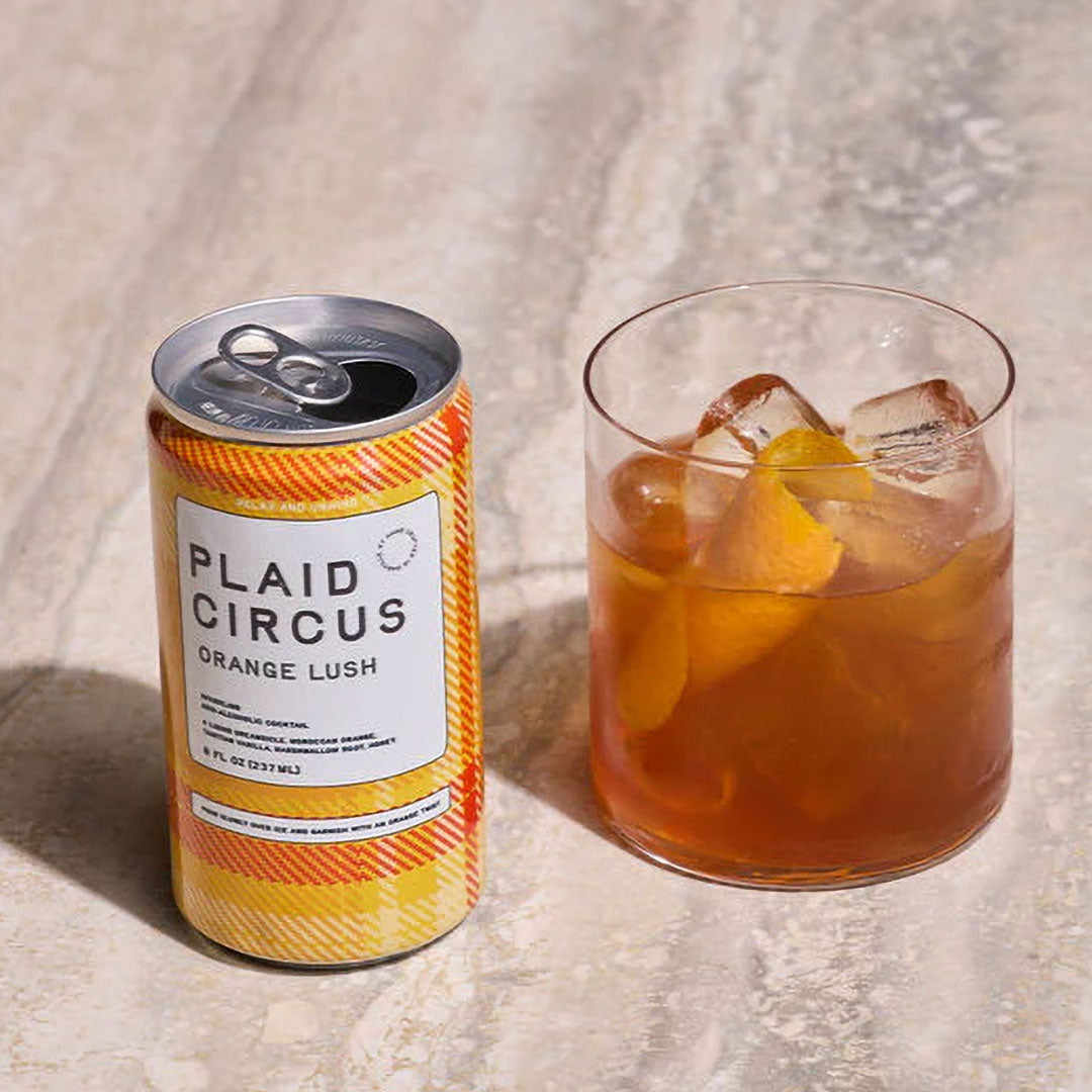 Plaid Circus Orange Lush Sparkling Non-Alcoholic Cocktail: 4 Pack