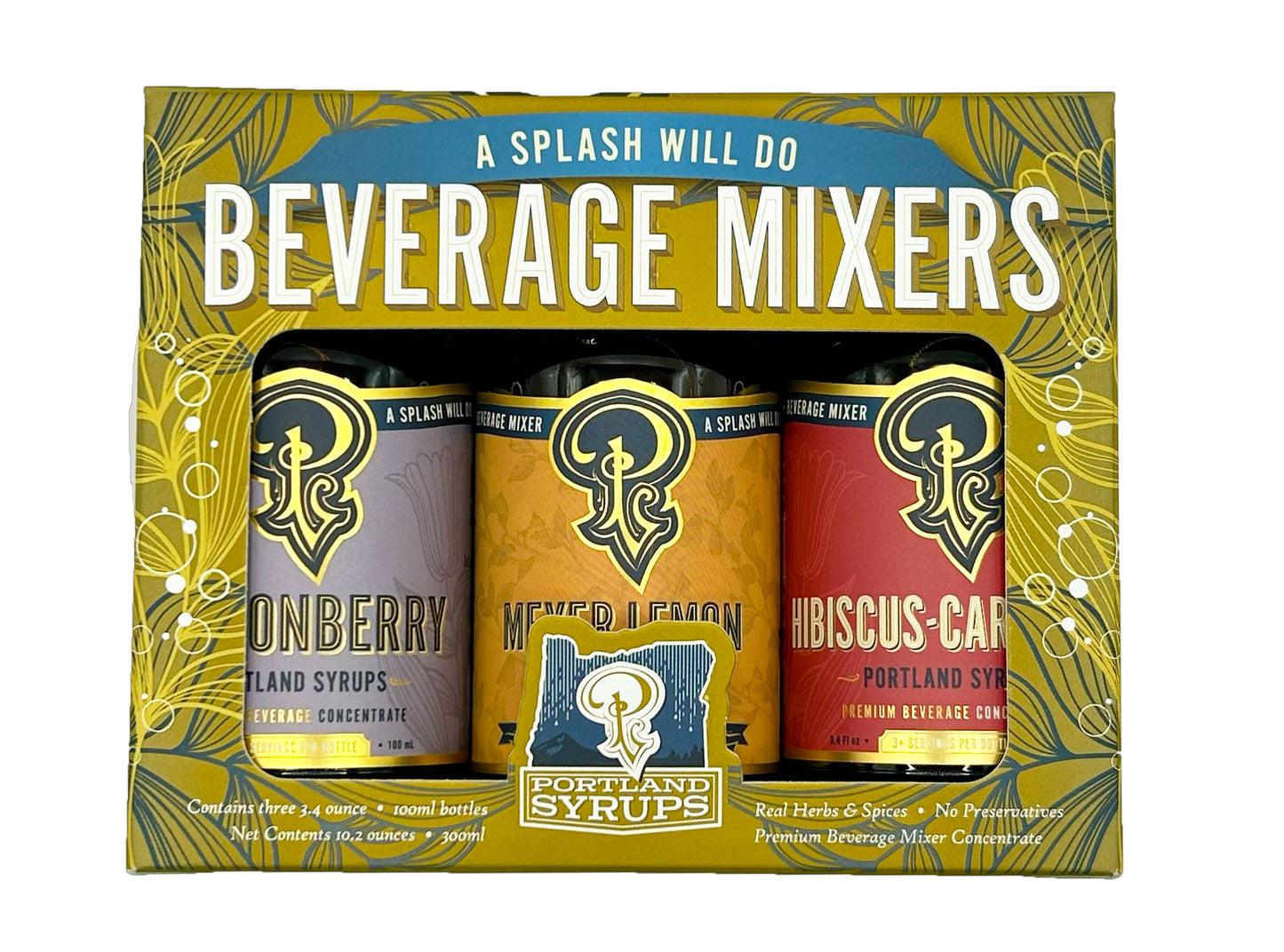 Gold Standard Cocktail / Mocktail Drink Mixers Gift Set