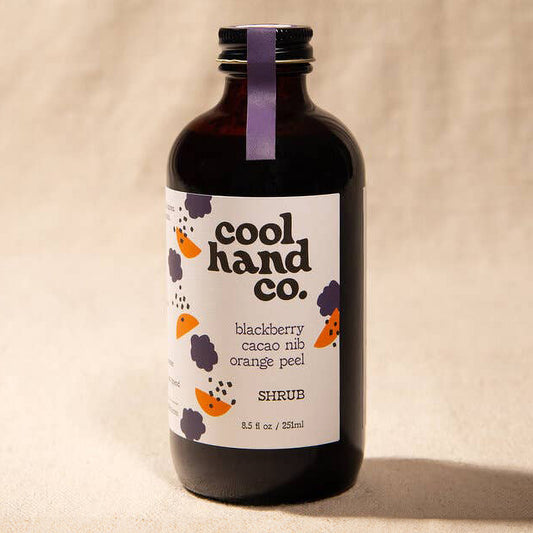 Blackberry Cacao Nib Orange Peel Shrub