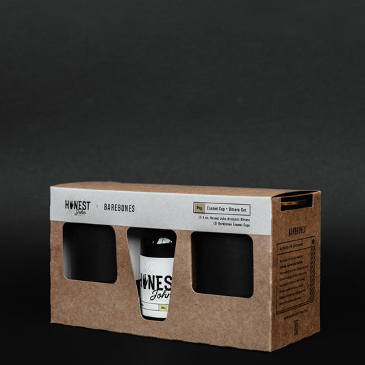 Honest John x Barebones Enamelware + Bitters Gift Set